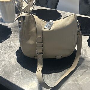 Henri Bendel Taupe Leather Shoulder Bag